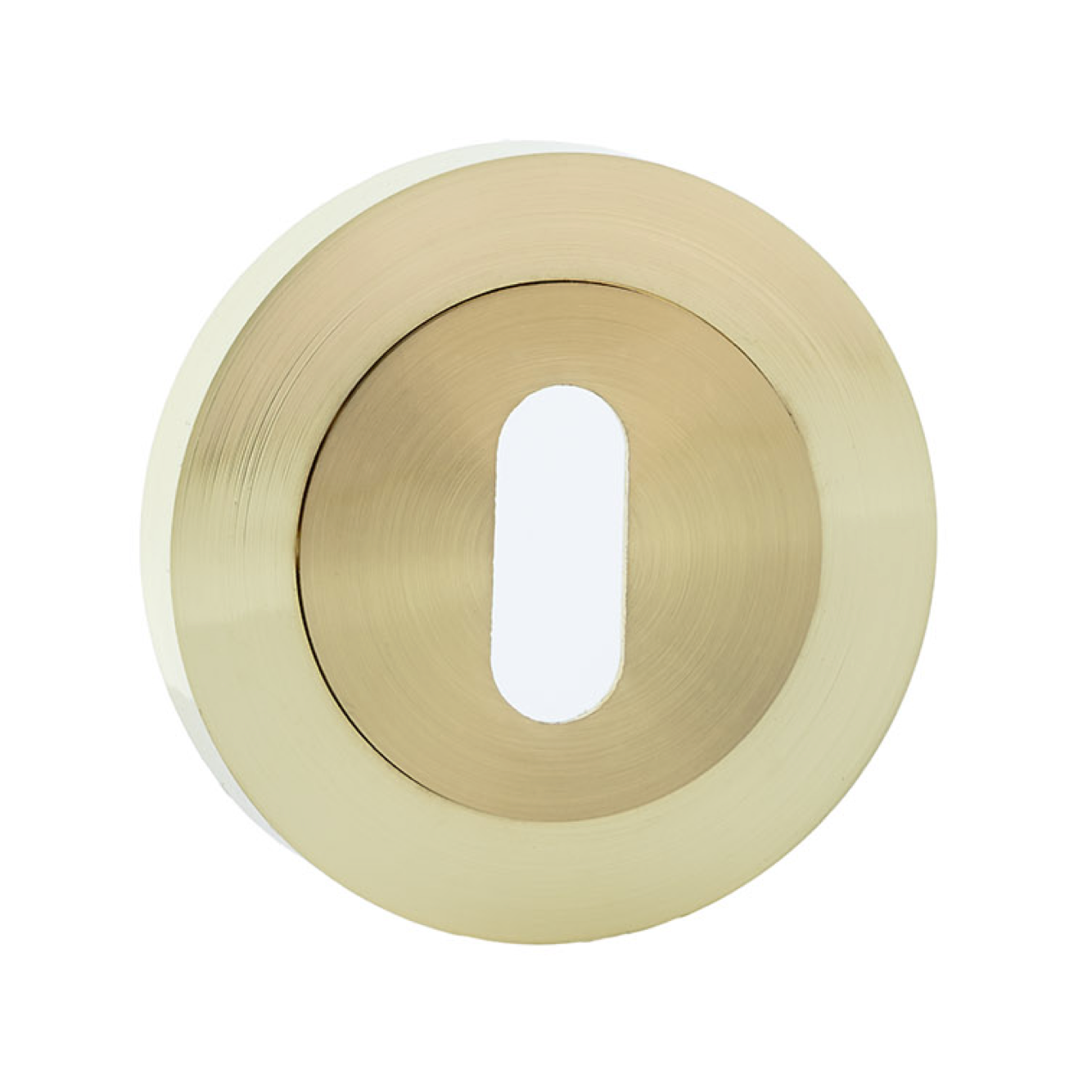 Ovale Rosetten-Schlüsselrosette in satiniertem Gold für Türen