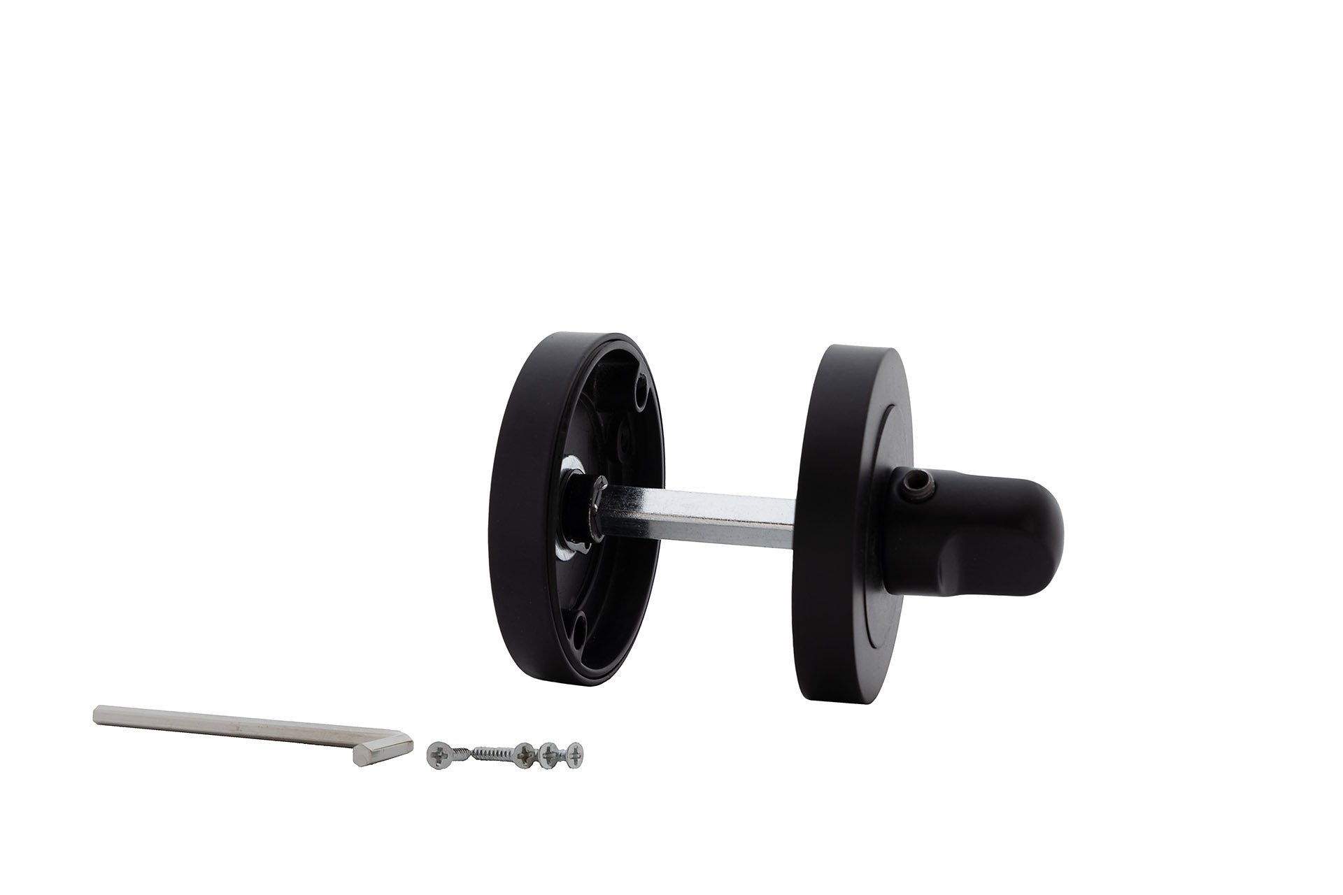 Zamak-WC-Verriegelung mit runder Rosette 50mm in Schwarz
