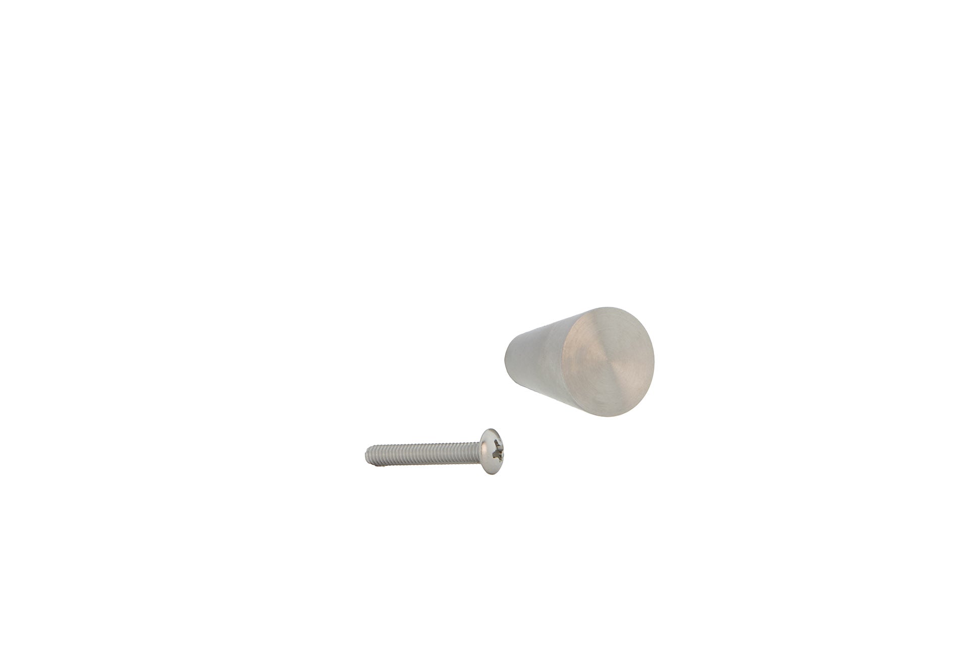 Konischer Türknauf aus Edelstahl, 3 cm hoch, ideal für Schranktüren