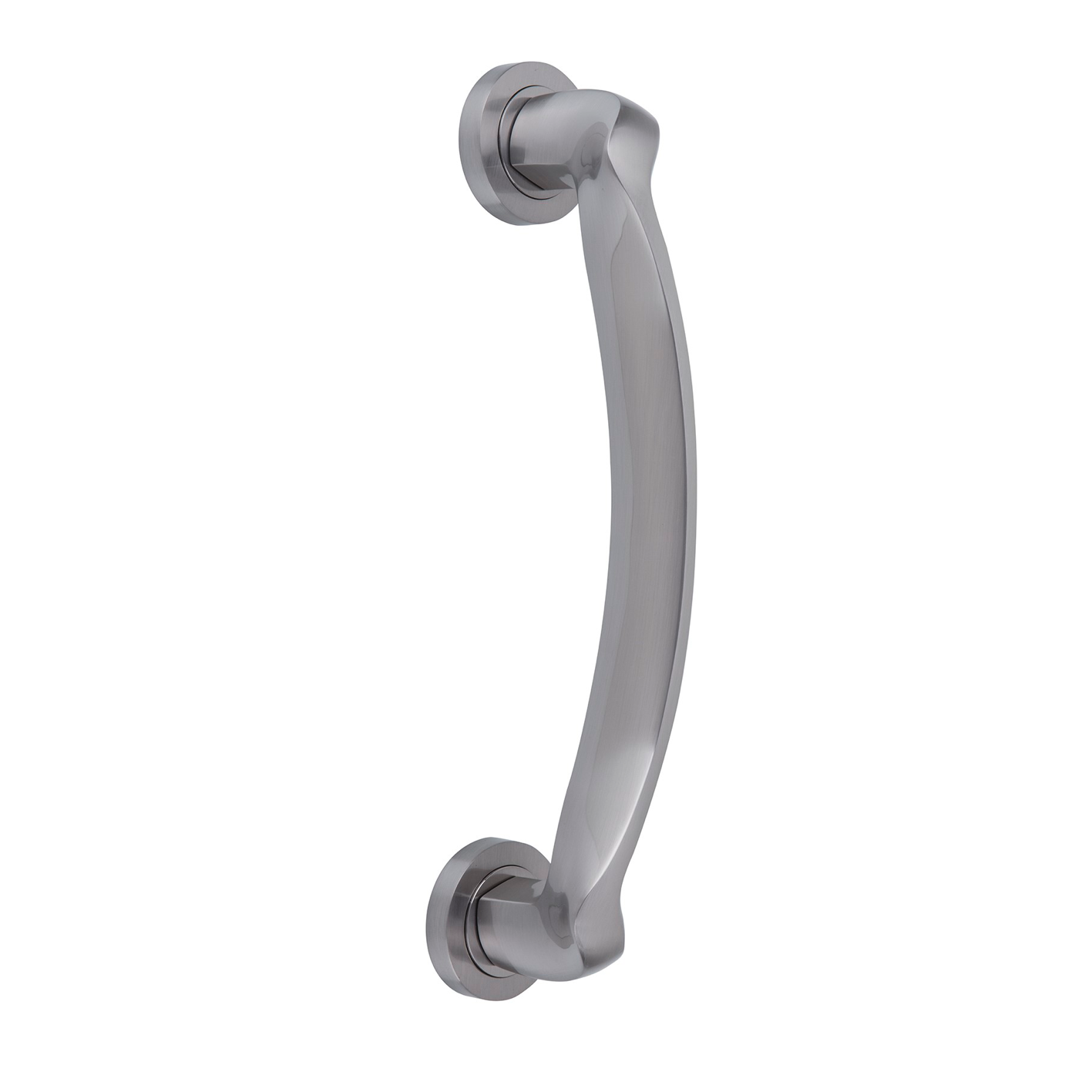 Avantgardistischer Türgriff aus Zamak in satiniertem Nickel-Finish, Modell 934