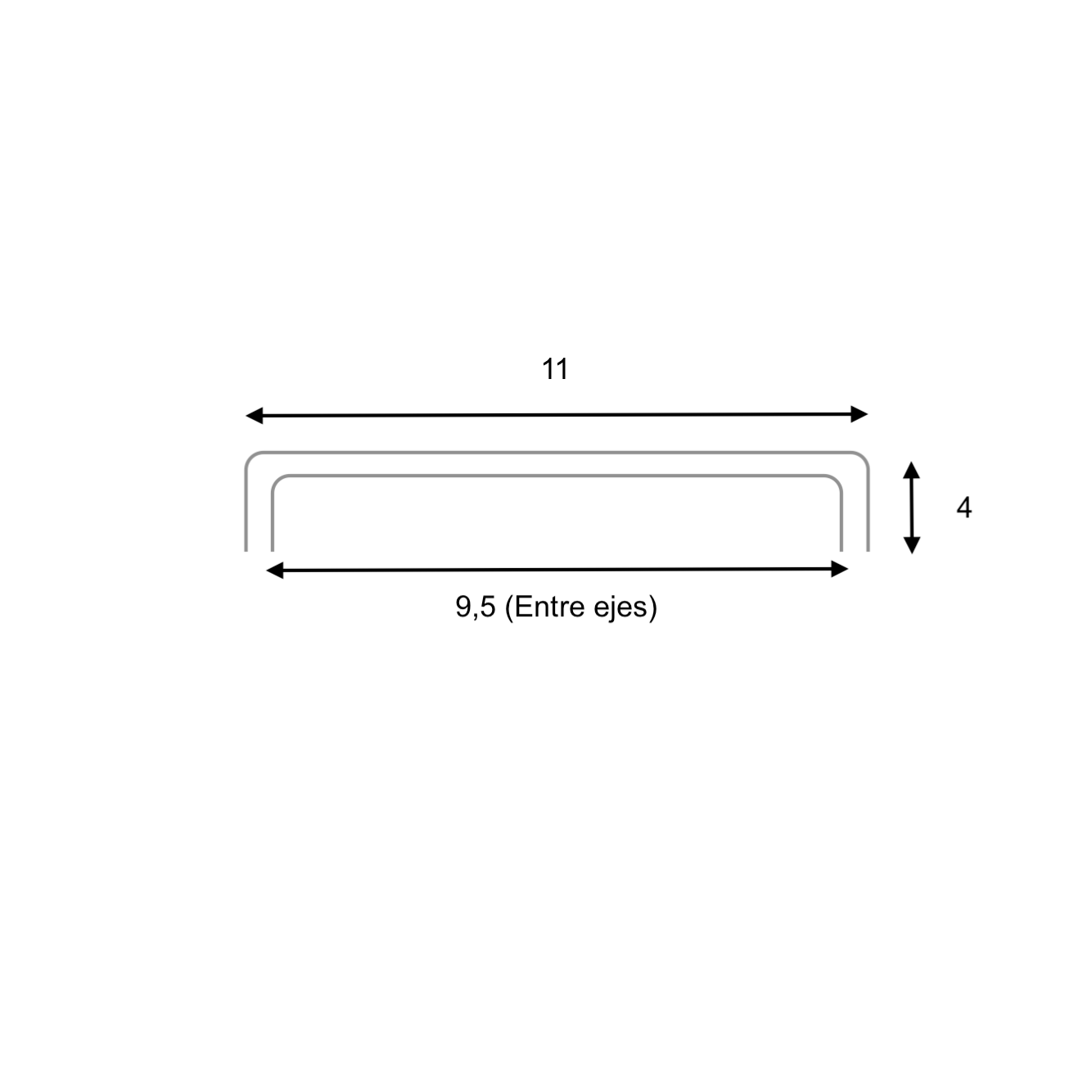 Rustikaler Griff aus gealtertem Stahl, 9,5 cm Achsabstand, ideal für Möbel