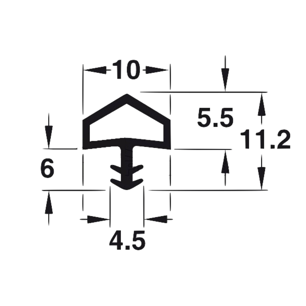 25 Meter braune Einsteckdichtung aus PVC für Türen und Fenster