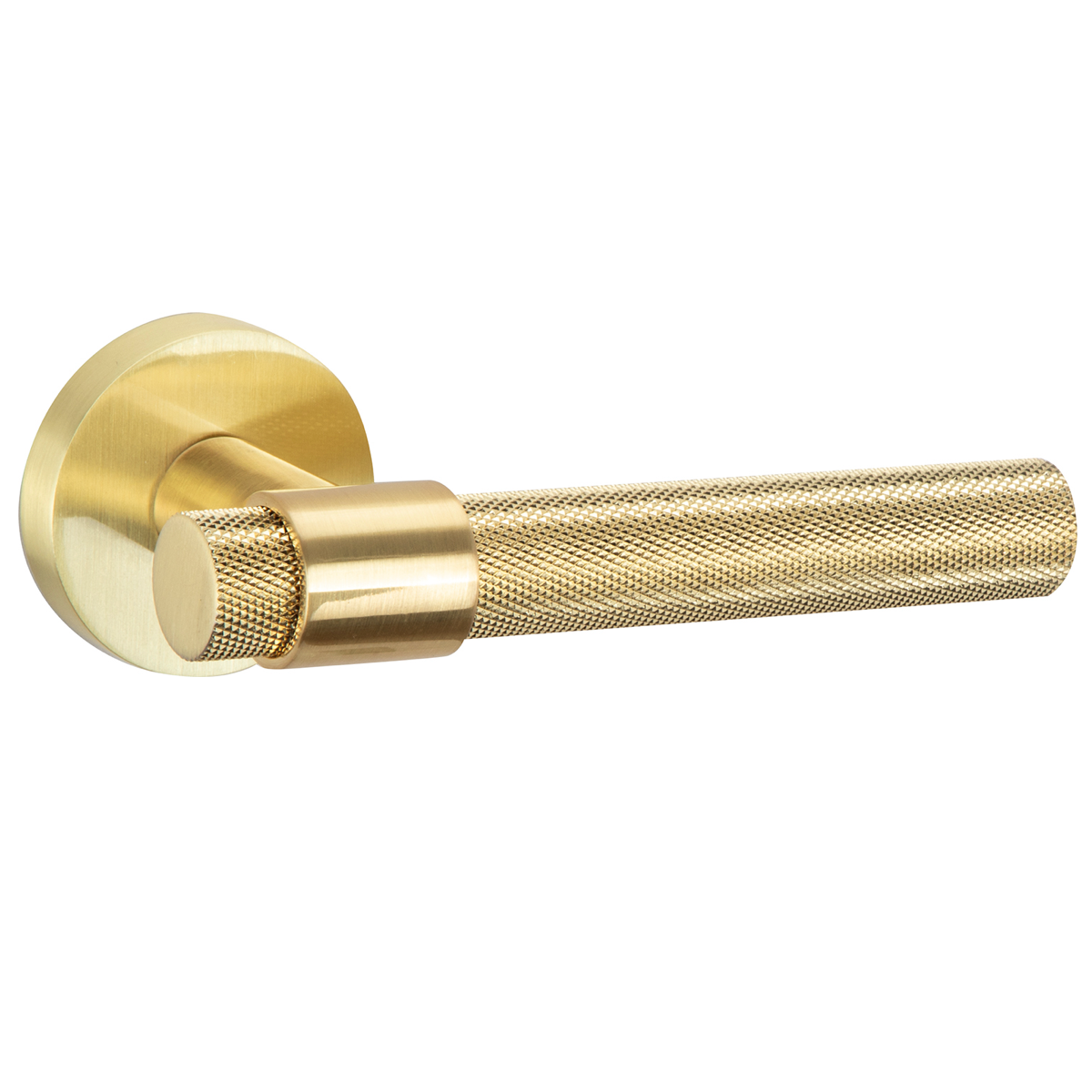 Türklinke mit runder Rosette aus Zamak Pepo Gold
