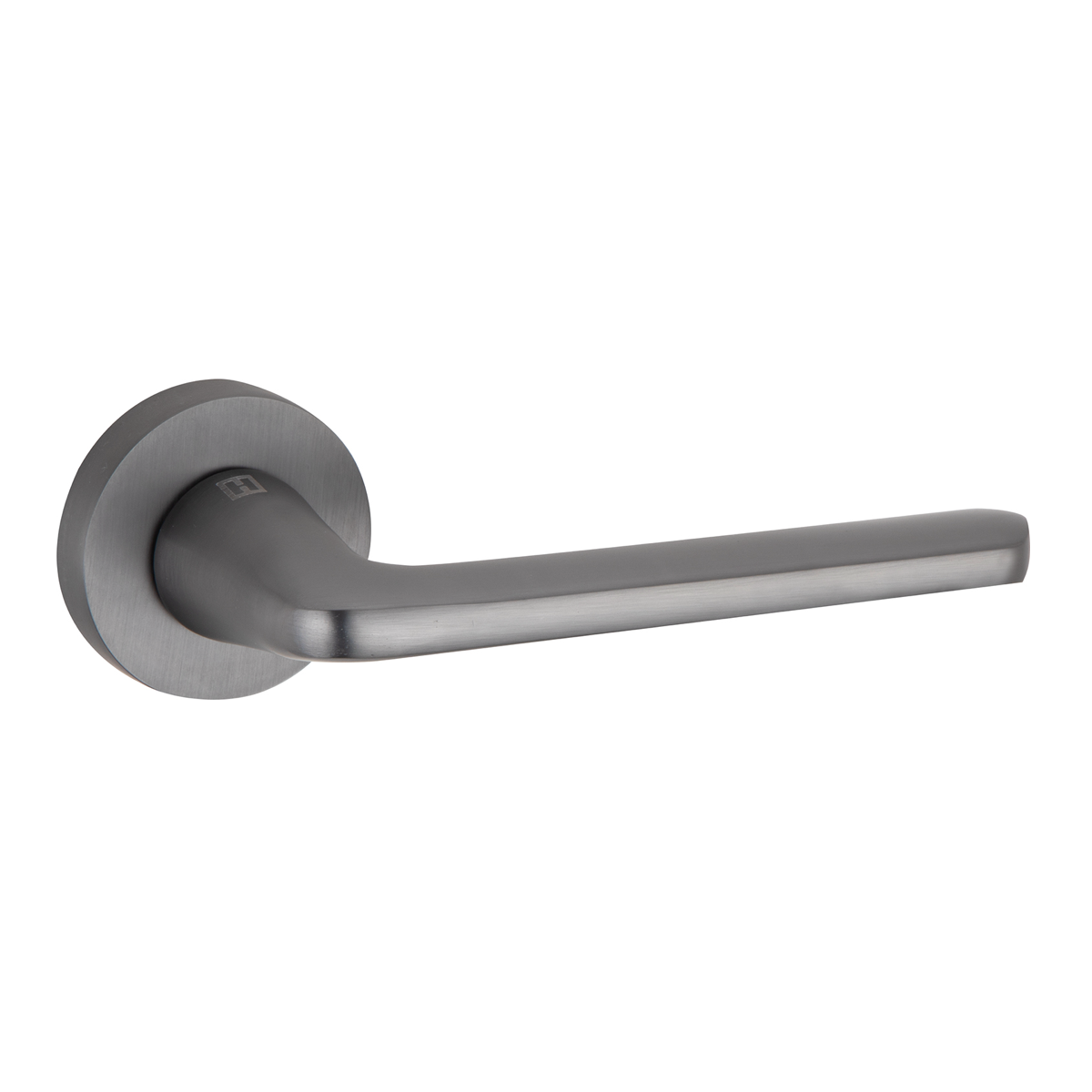 Türklinke mit runder Rosette aus Aluminium RS-310 Graphit