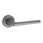 Türklinke mit runder Rosette aus Aluminium RS-310 Graphit