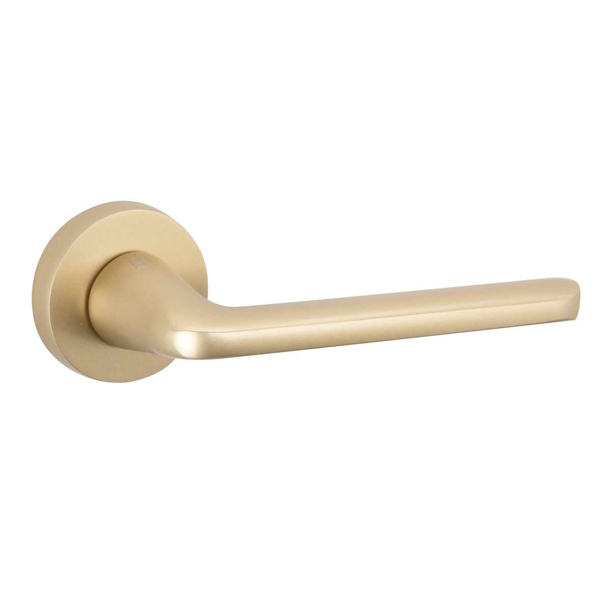 Türklinke mit runder Rosette aus Aluminium RS-310 mattgold