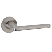 Türklinke mit runder Rosette aus Aluminium RS-310 satiniertem Nickel