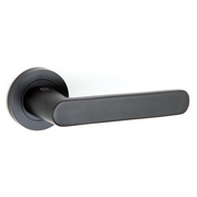 Türklinke mit runder Rosette aus Aluminium R-210 schwarz
