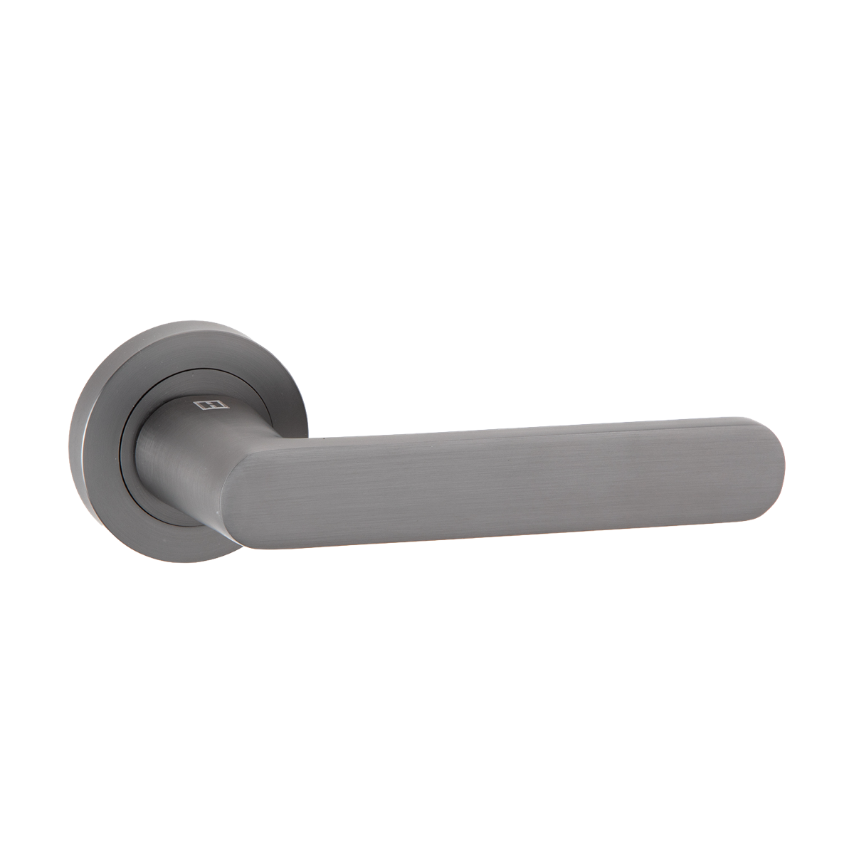 Türklinke mit runder Rosette aus Aluminium R-210 Graphit
