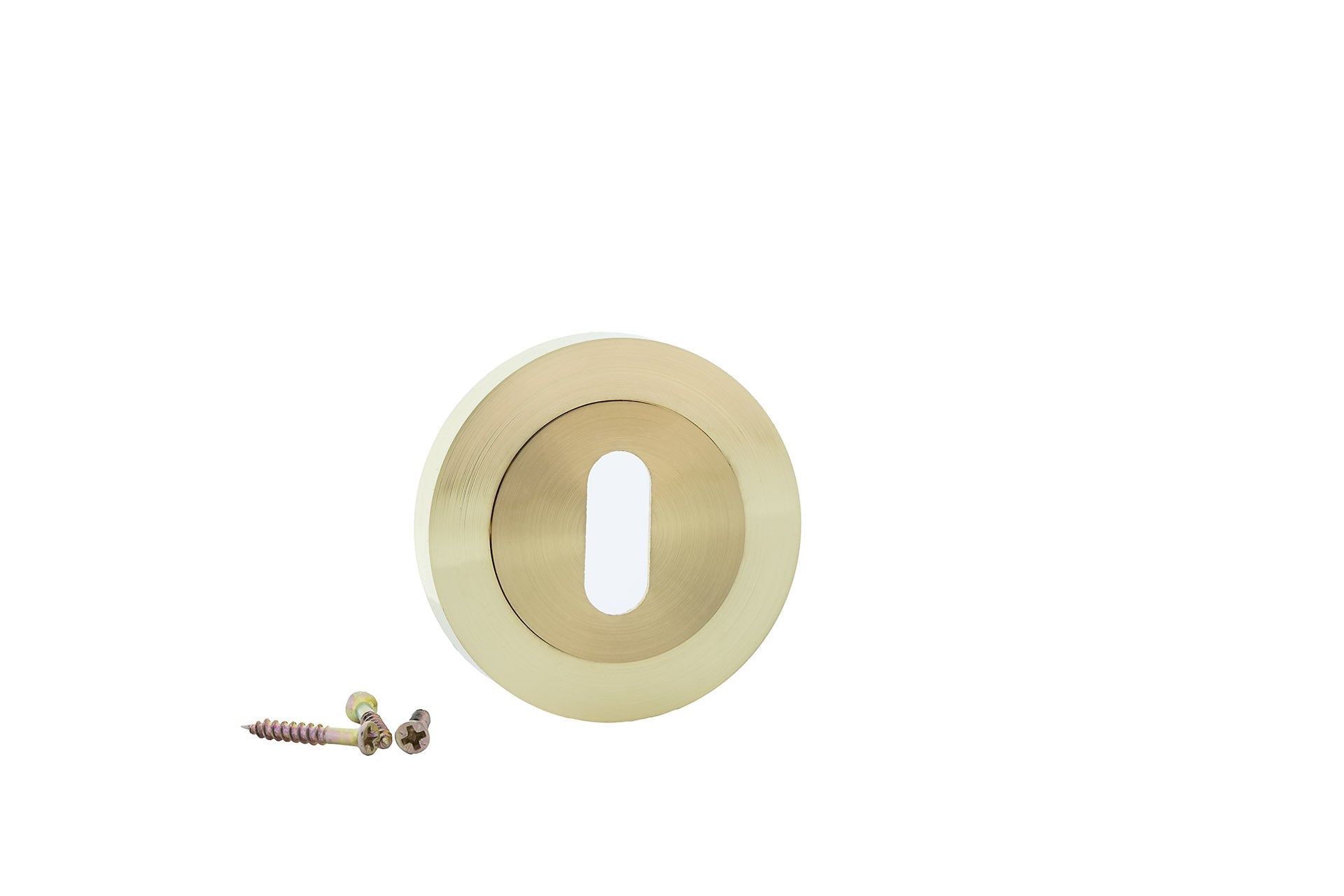Ovale Rosetten-Schlüsselrosette in satiniertem Gold für Türen