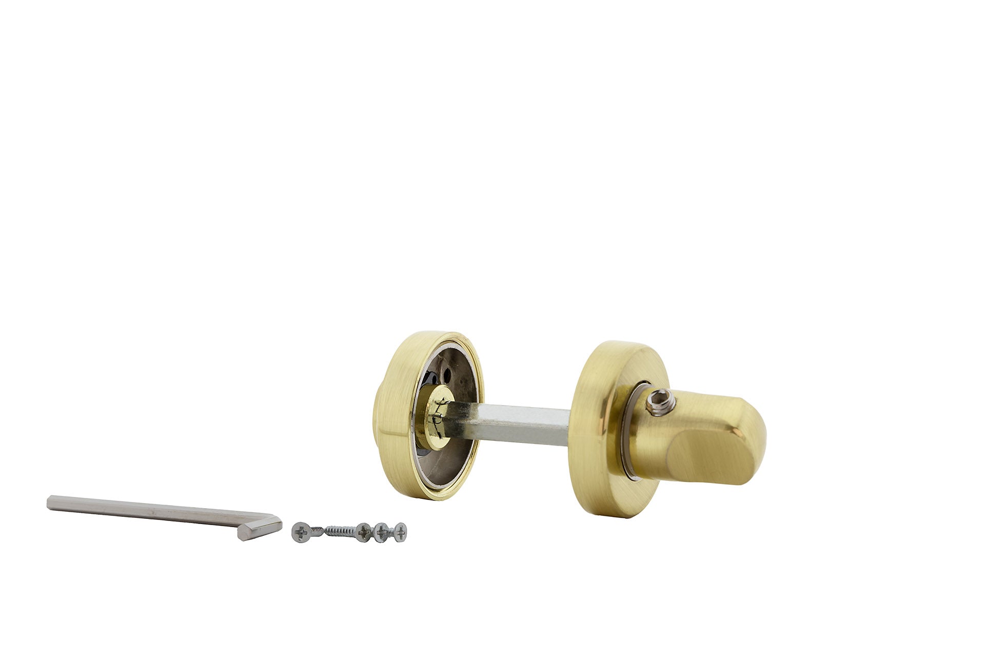 WC-Verriegelung 35mm Durchmesser in satiniertem Gold für Türen