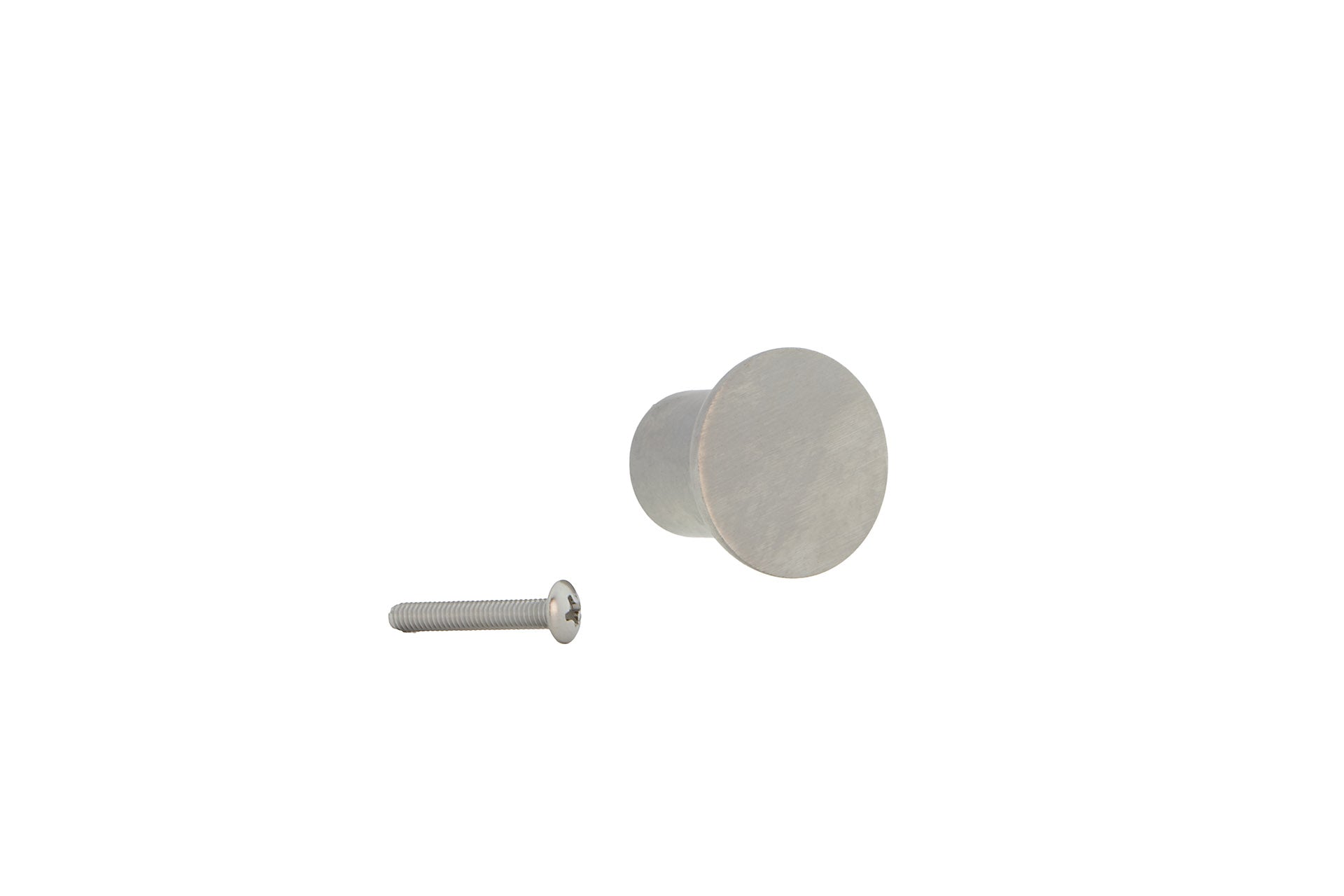 Pilzförmiger Möbelknauf aus Edelstahl, 3 cm hoch
