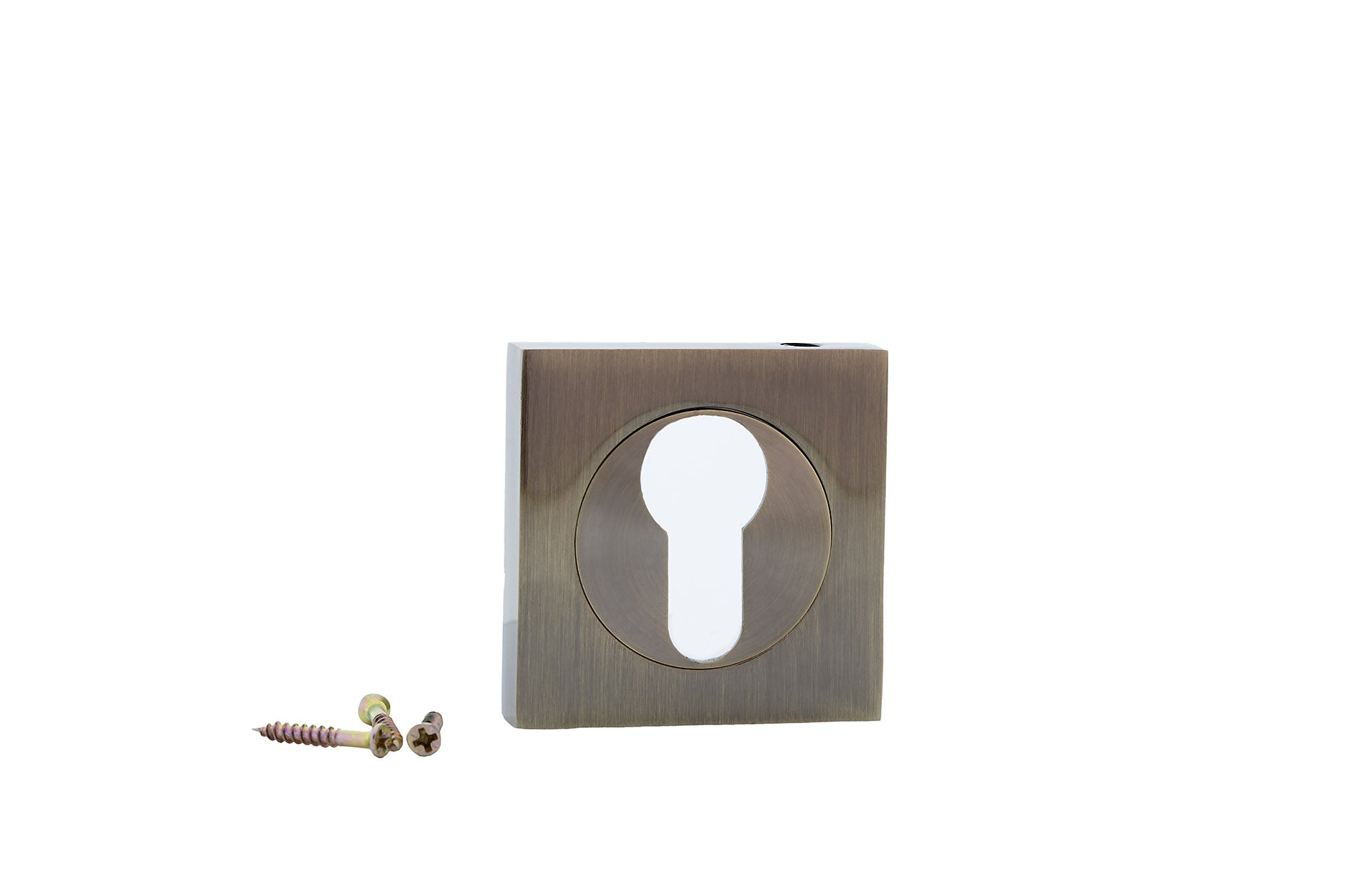 Schlüsselrosette Birnenform, quadratische Rosette, Leder-Finish für Türen