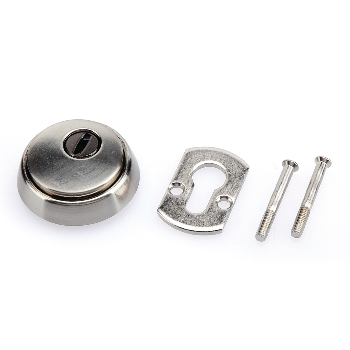 Vernickelter Schutzbeschlag für Eingangstüren