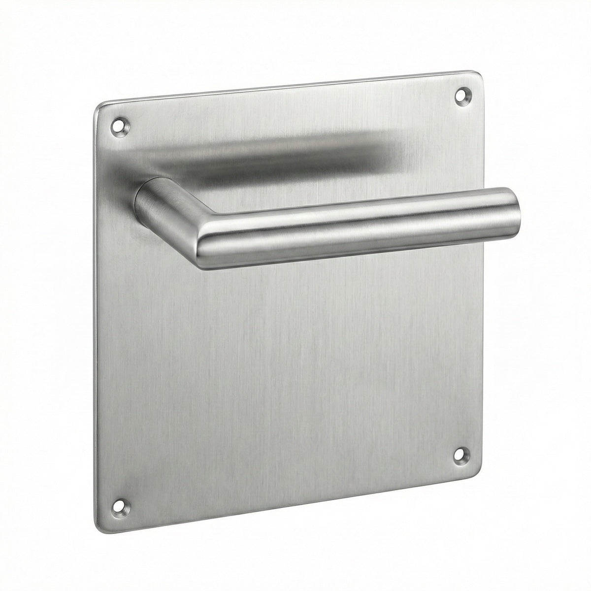 Türklinke Modell '503' mit quadratischem 170mm Schild aus Edelstahl für Türen