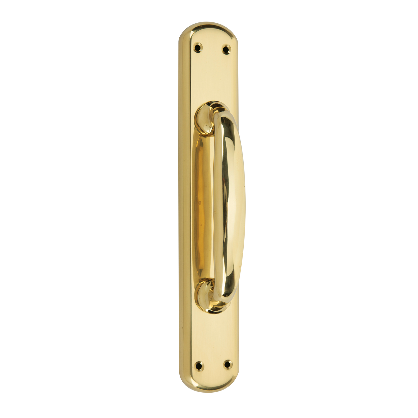 Manillon mit ovaler Platte und breitem Griff in glänzend polierter Ausführung Modell 6504 für Türen