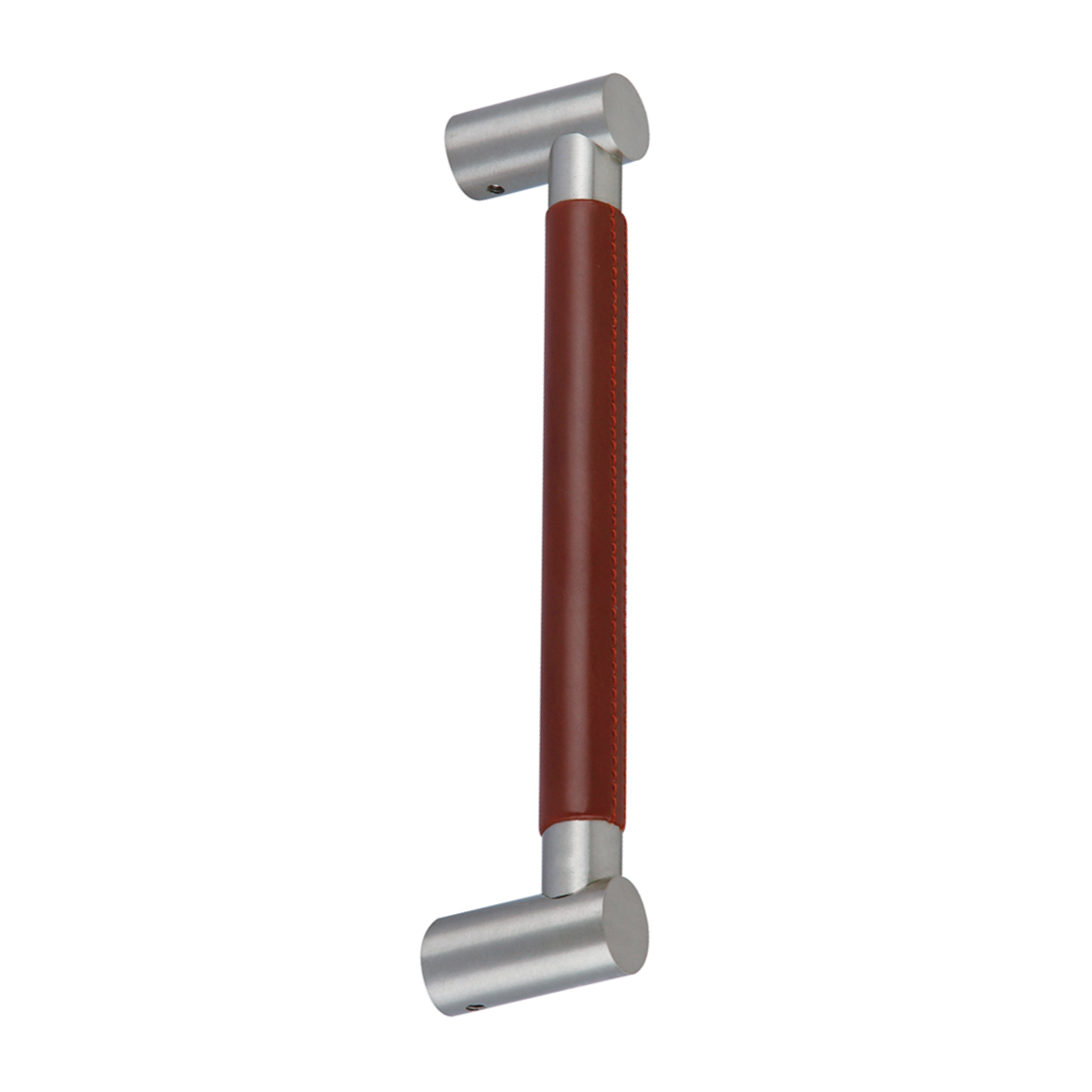 Manillongriff aus Messing mit granatrotem Lederbezug Modell 164