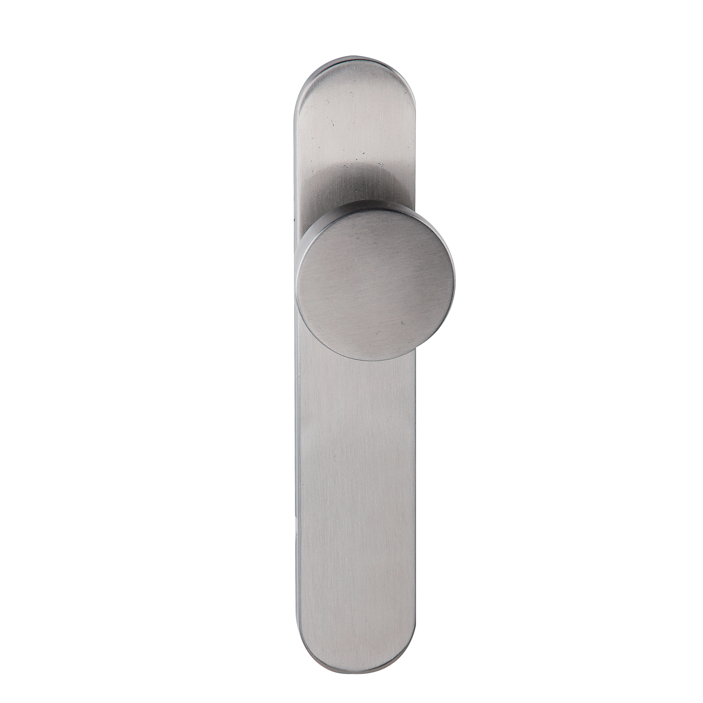 Manillon mit ovaler Platte und flachem Knauf aus Edelstahl Modell 008