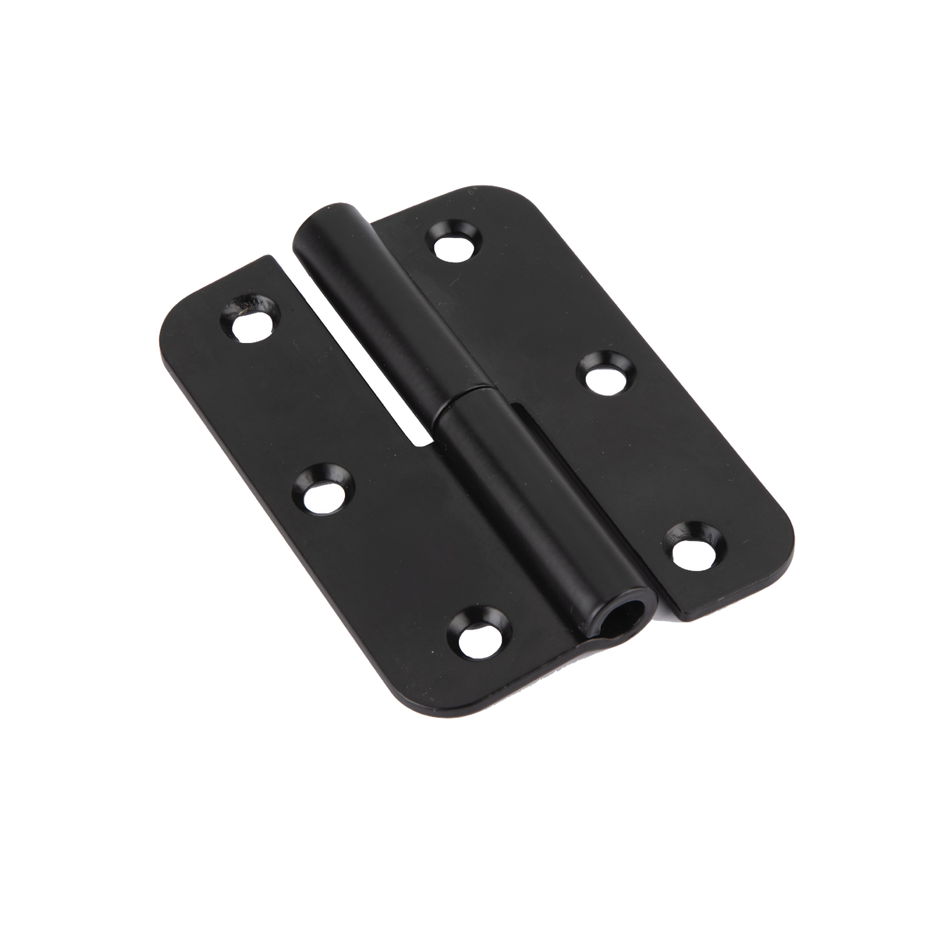 Türband aus Edelstahl, schwarz lackiert, mit runder Kante für Türen 90mm x 65mm