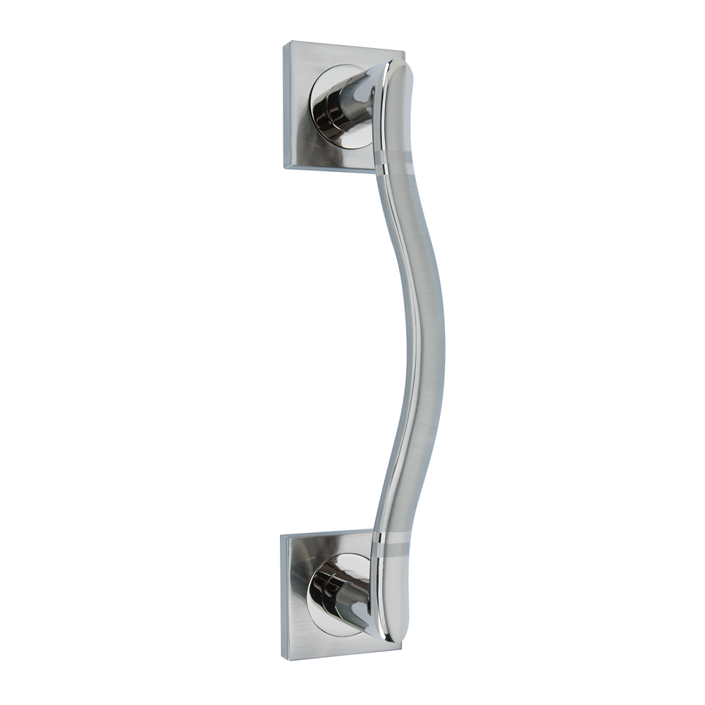 Zamak-Manillon mit quadratischer Rosette in Nickel-Kombination, Modell 234