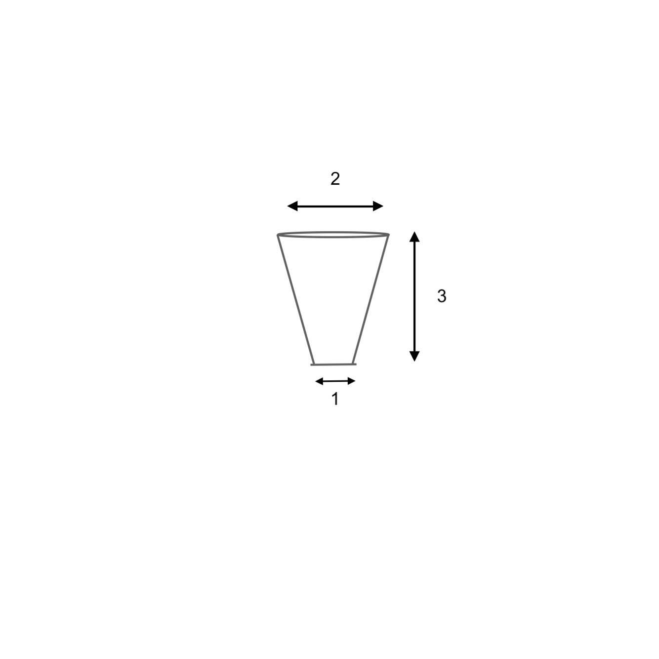 Konischer Türknauf aus Edelstahl, 3 cm hoch, ideal für Schranktüren