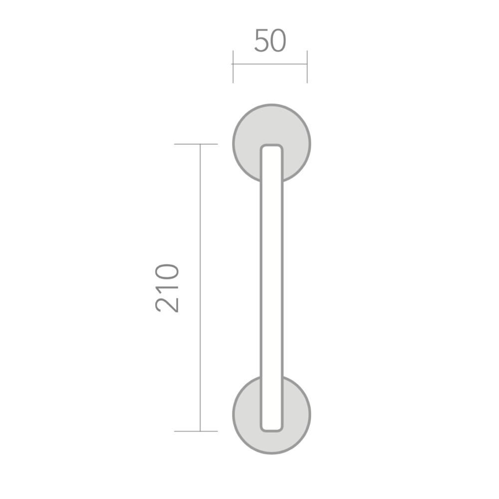Zamak-Manillon mit quadratischer Rosette in Nickel-Kombination, Modell 234