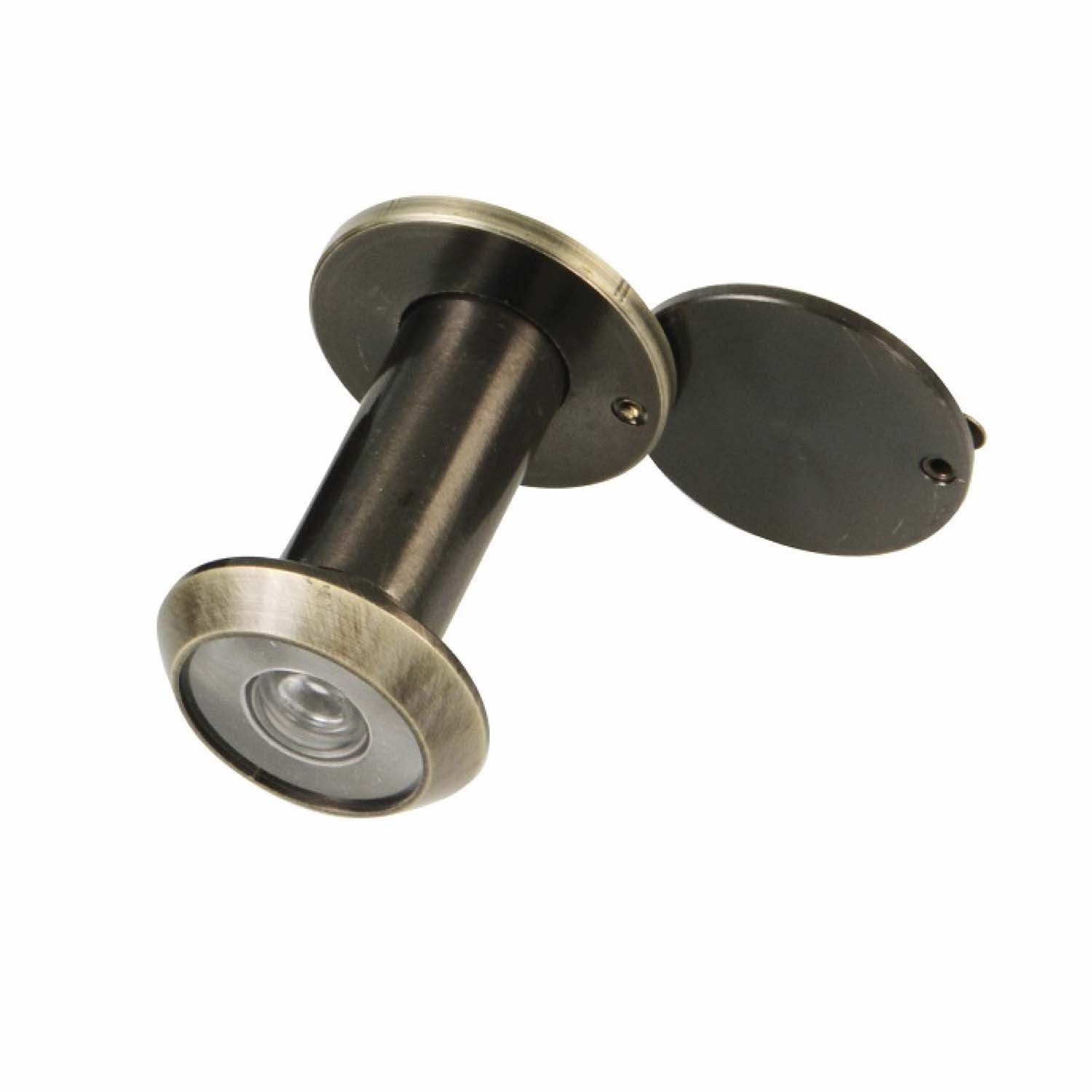 Türspion Lederoptik mit Glaslinsen für Türen von 35-65mm