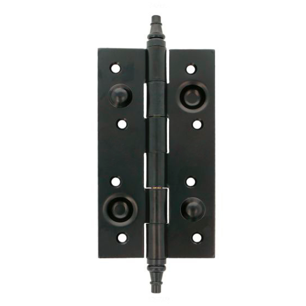 Spezial-Sicherheitsscharnier schwarz mit gerader Kante für gepanzerte Türen, Höhe 150mm