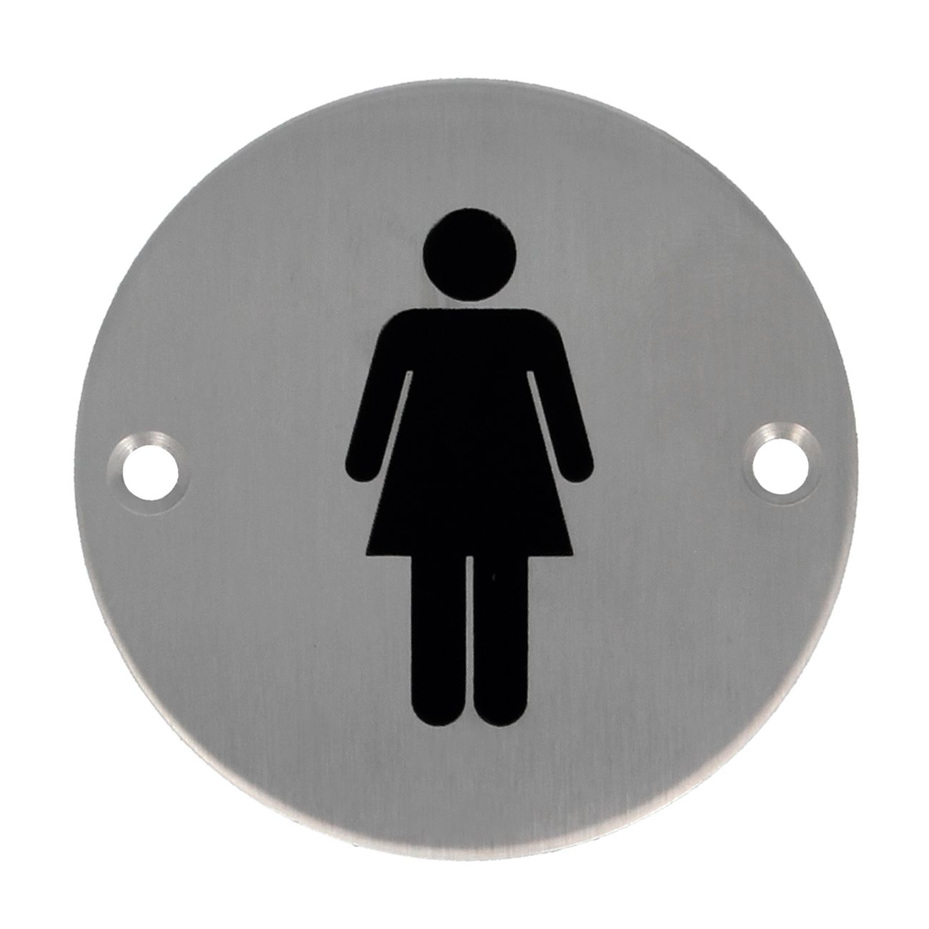 Edelstahl-Schild für Damen-WC