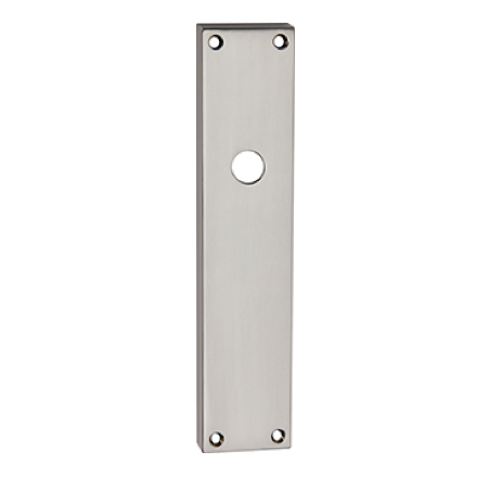 Rechteckige PLATTE für Türklinkenmontage in satiniertem NICKEL-Finish.