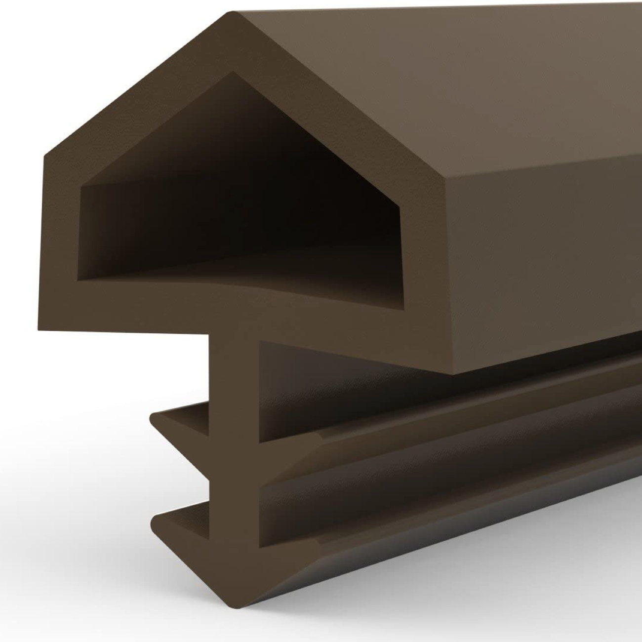 25 Meter braune Einsteckdichtung aus PVC für Türen und Fenster