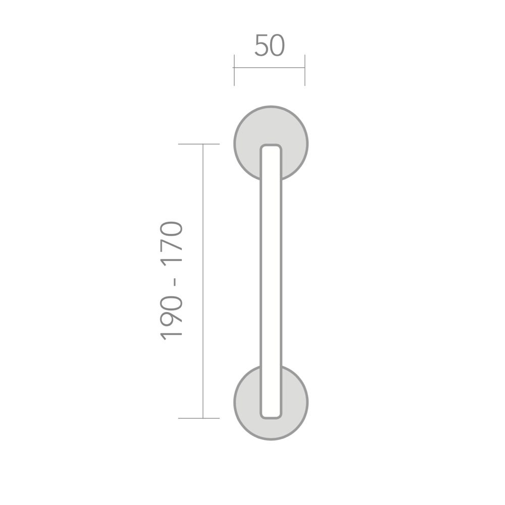 Aluminium-Manillon Modell 554 mit runder Rosette, satiniertem Nickel-Finish für Türen