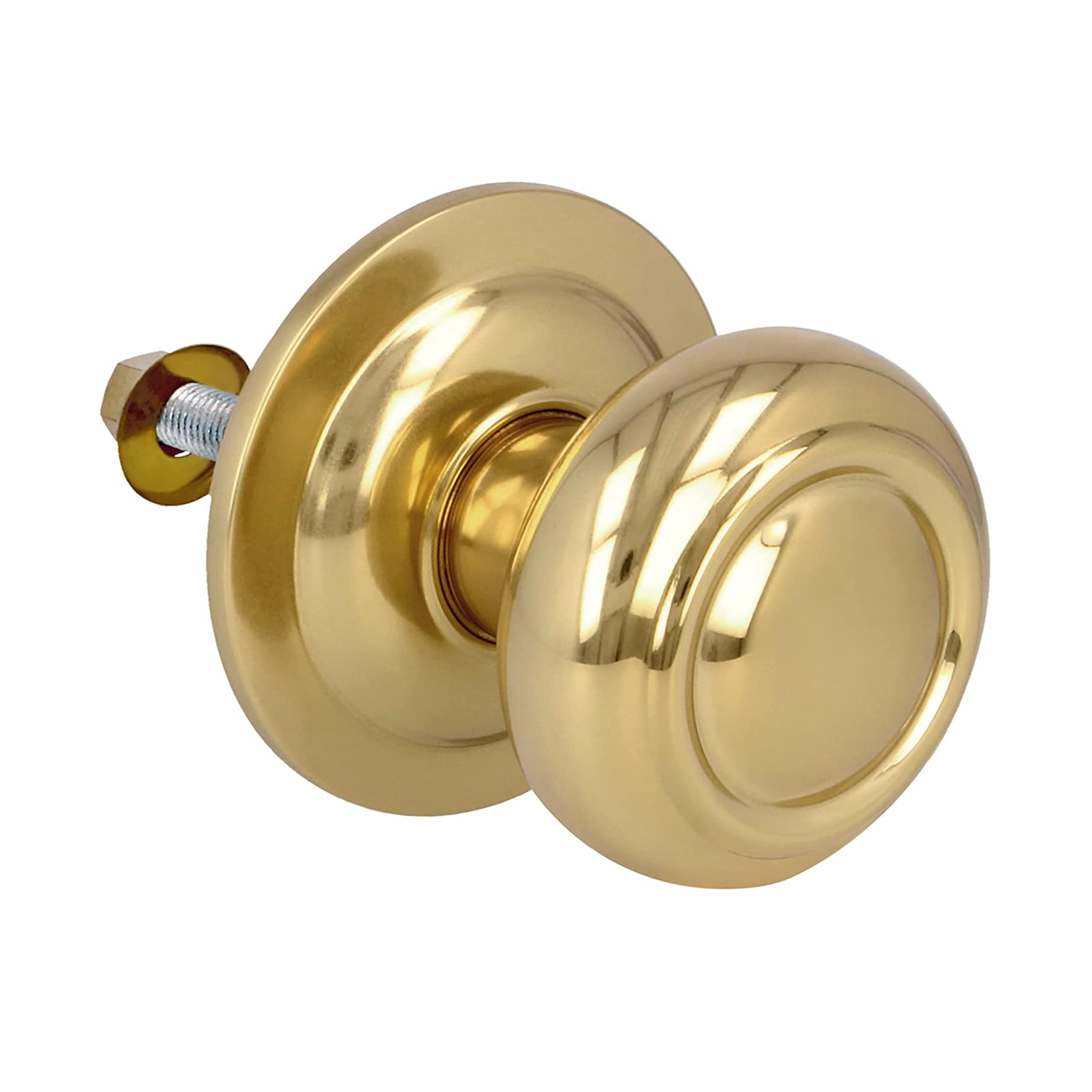 PVD-Türknauf in Pilzform mit Ringen in glänzendem Gold-Finish für Eingangstüren