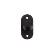 Kleiner ovaler Türknauf Modell 6032, schwarzes Finish, 30x65 für Schränke