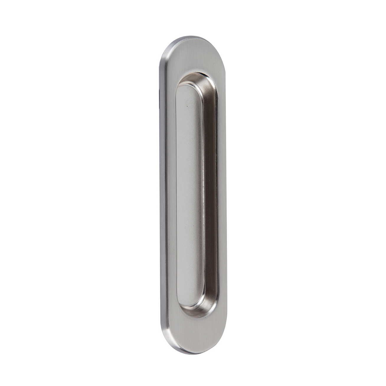 Ovaler Griffmulde Modell T aus Zamak, satiniertem Nickel