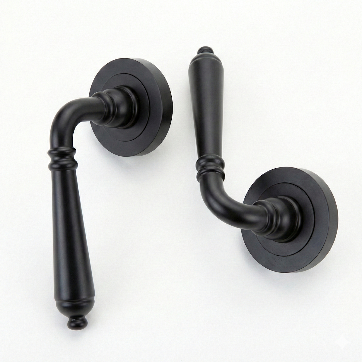 Türklinke mit runder Rosette aus Aluminium R-410