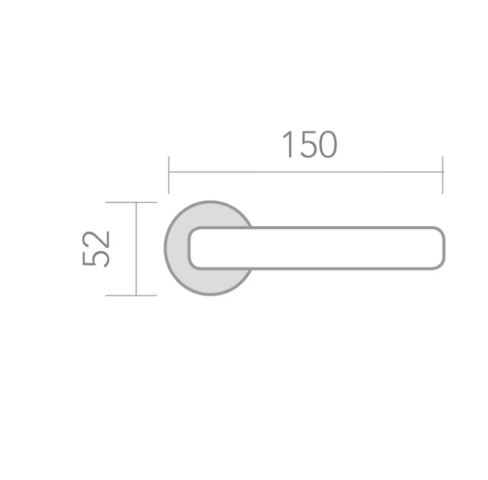 Türklinke mit runder Rosette aus Aluminium R-210 weiß