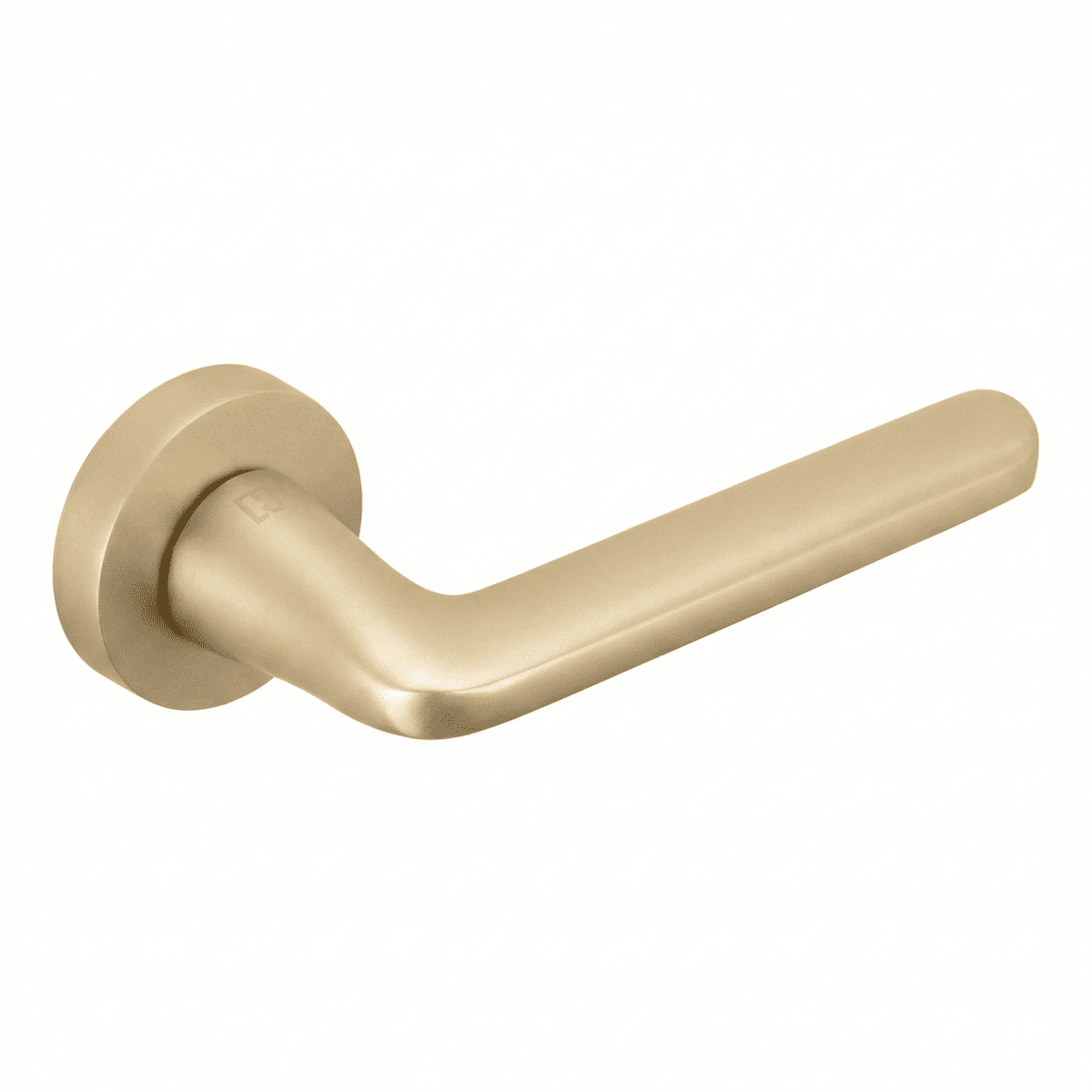 Türklinke mit runder Rosette aus Aluminium RS-310 mattgold