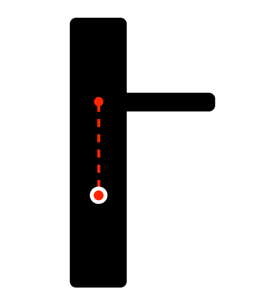 Loch für WC-Verriegelung/Badverriegelung