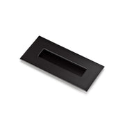 Rechteckiger schwarzer Griff 3790, 155x73mm, zum Einlassen in Möbel und Schränke