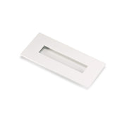Rechteckiger weißer Griff 3790, 155x73mm, zum Einlassen in Möbel und Schränke