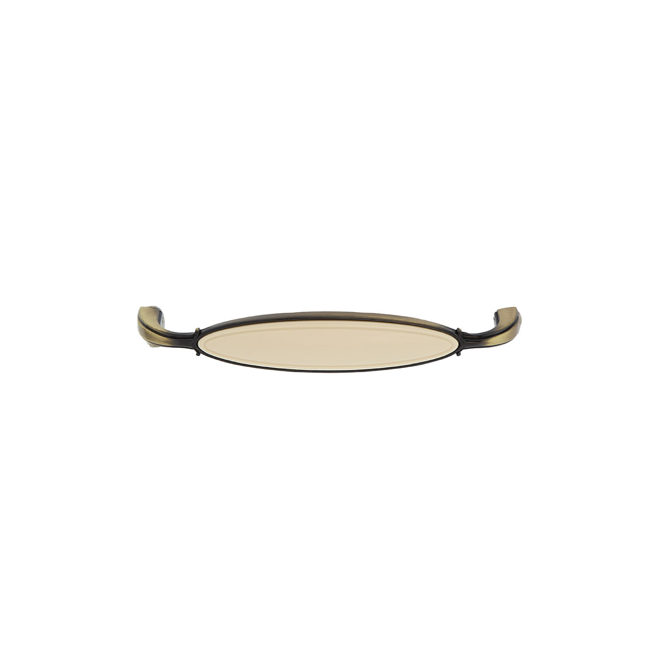 Möbelgriff aus Leder und Porzellan für Möbel und Schränke 128mm Achsabstand
