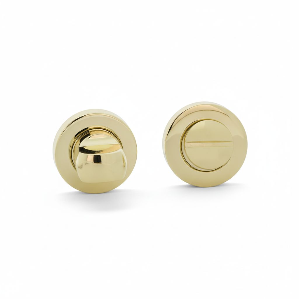 WC-Verriegelung 35mm Durchmesser in glänzendem Gold für Türen