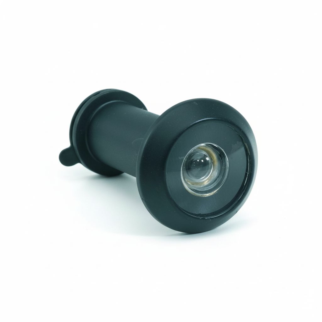 Türspion in Schwarz mit Linsen für 35-65mm Türen