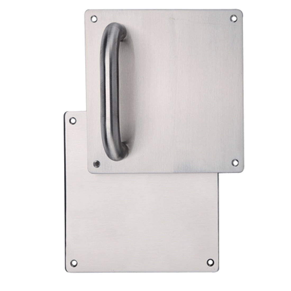 Manillón con placa cuadrada de 170 y asa tubular curva en inoxidable – Sin (HD)